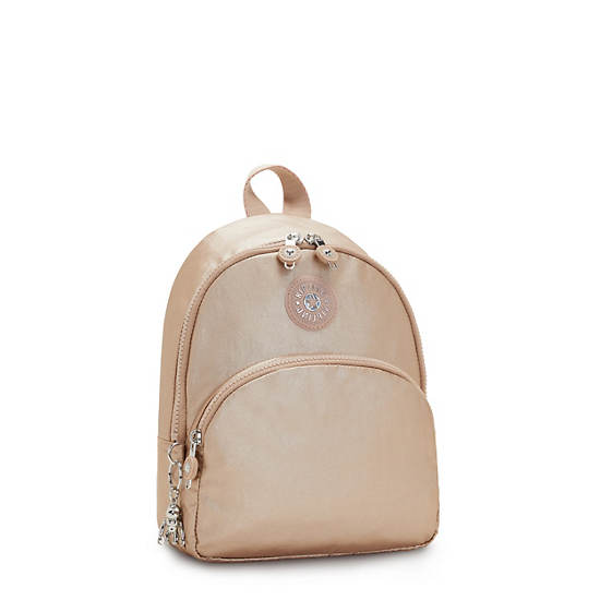 Kipling Paola Small Metallic Backpacks Gold Charm Metallic | AU 1600PJ